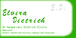 elvira dietrich business card